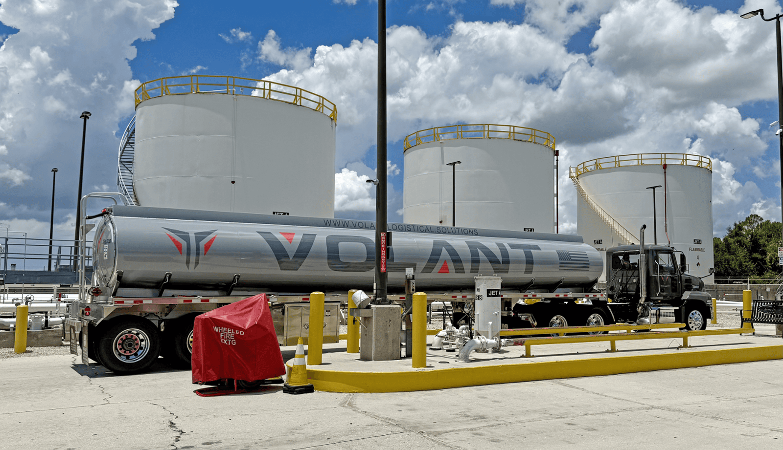 Volant Truck at RSW Airport Unloading Rack